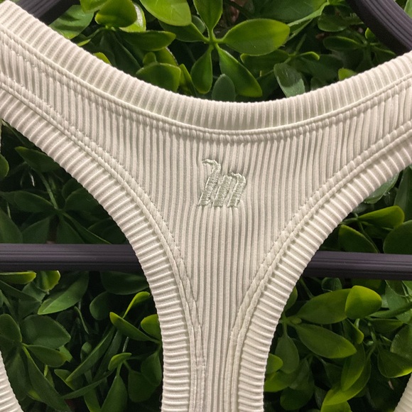 Muscle Nation Ribbed Tank Top Light Green Size Large - Picture 3 of 4